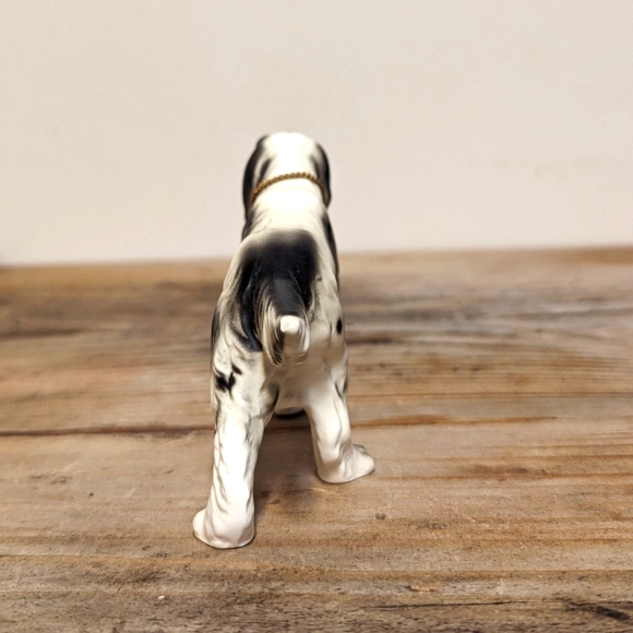 Vintage Porcelain Setter Dog figurine , black and white - Picture 4 of 6